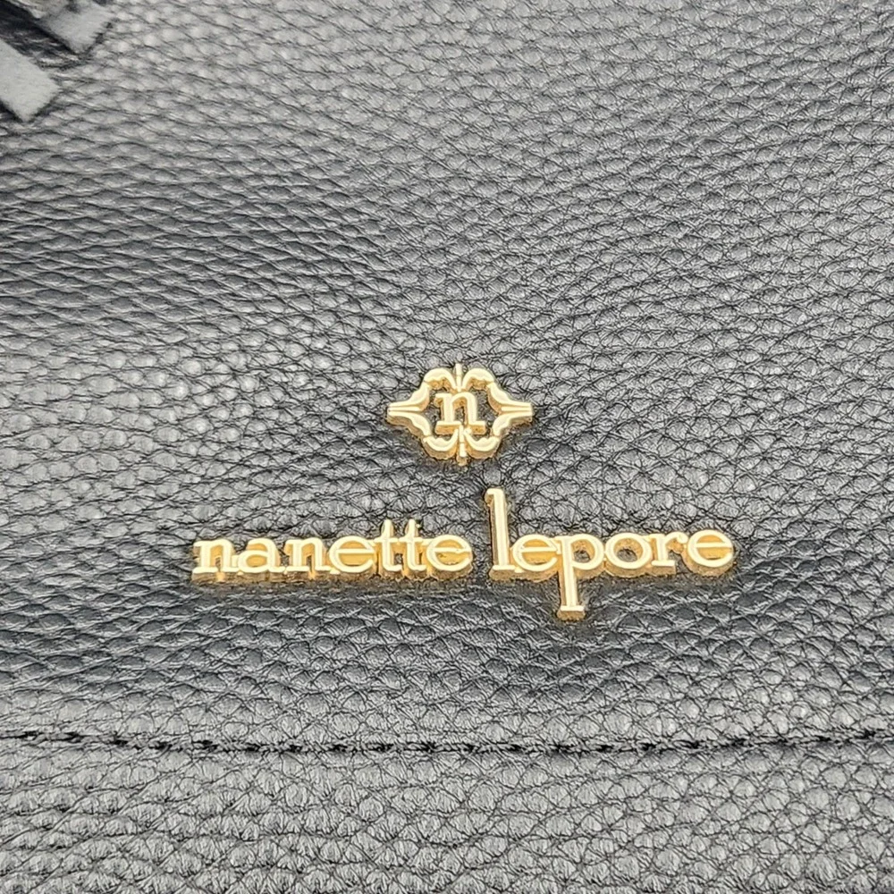Nanette Lepore Crossbody Purse Black Tassel Gold‎ Tone Small Bag